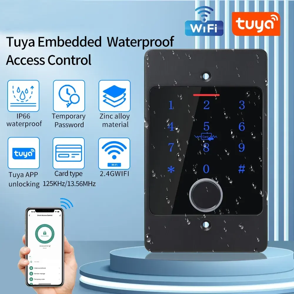 Biometrische Standalone Tür Access Control System WIFI Tuya Digitale RFID Proximity Kartenleser Smart Fingerprint EM Access Control