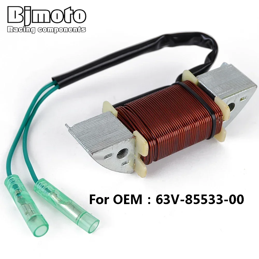 

63V-85533-00 Lighting Coil For Yamaha 9.9HP E9.9D 9.9F 13.5HP 135A 15HP EK15N EK15N MHS/L 15HP E15C MHS/L/XL Stator Coil