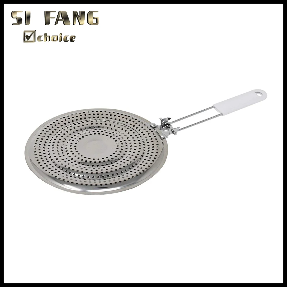 Heat Diffuser Reducer Flame Guard Simmer Plate Stainless Steel Foldable Handle  Andle Non Slip Bottom Thermal Conductivity Mat