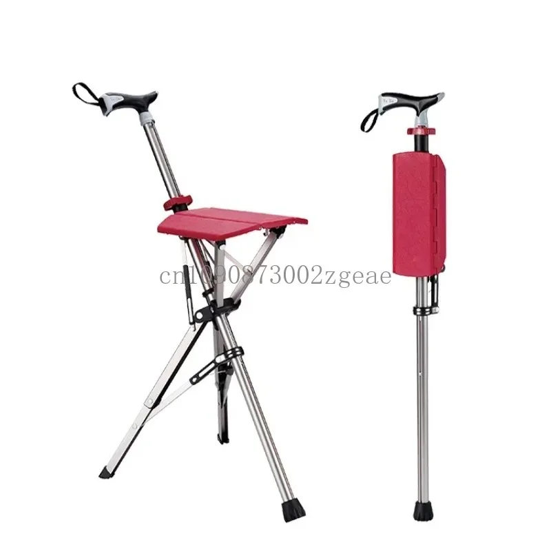 

Elderly Rest Hand Stool Light Multifunctional Non Slip Portable Stools,Beach Camping Chair,Outdoors Folding Crutch Chair