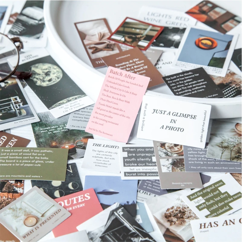 45pcs Ins Style Travel Aesthetics Cute Sticker Creative Hand Account LOMO Cards Stationery Notepad Sticky Stickers