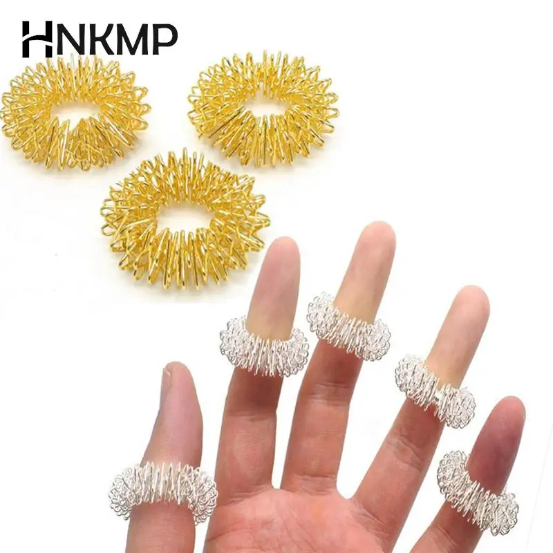 

5Pcs Finger Massage Ring Acupuncture Ring Health Care Body Massager Relax Hand Massage Finger Lose Weight