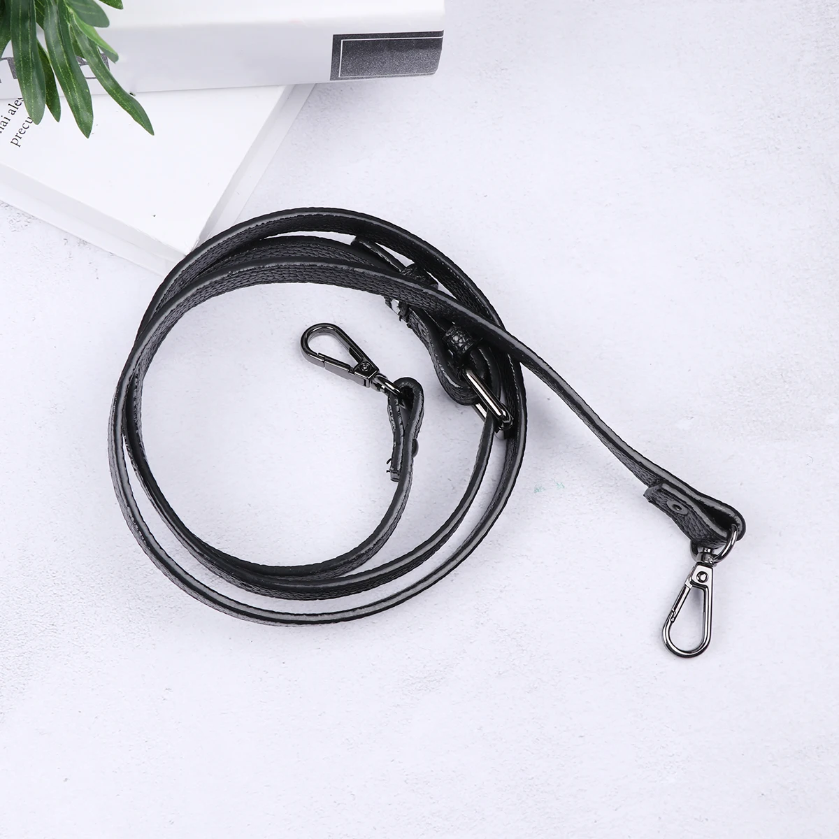 

Creative Replacement Shoulder Bag Strap Adjustable PU Women Bag Strap Bag Accessory (Black, Black Buckle)