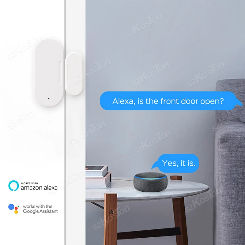 EWeLink APP ZigBee czujnik do okien drzwi czujnik włamywacz bezpieczeństwa drzwi magnetyczne czujnik alarmowy inteligentne życie Alexa Google