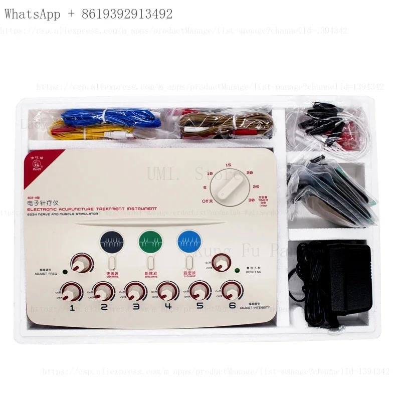 SDZ-II Nerve and Muscle Stimulator 6 Channels Output TENS Electro Acupuncture Treatment Massage Instrument 3 Waveform 110V 220V