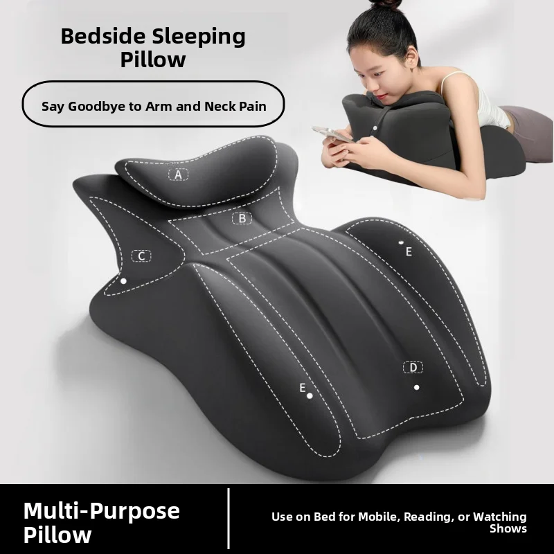 Memory Foam Bed Pillow for Lying on Stomach Reading And Playing Phone Multi-Functional Backrest Pillow Adult Bedding Accessories