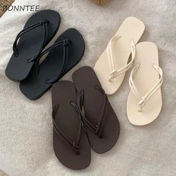 Korean Style Slippers Women Casual Summer Candy Colors Retro Holiday Unisex All-match Lovely Beach Elegant Flat with Simple Ins
