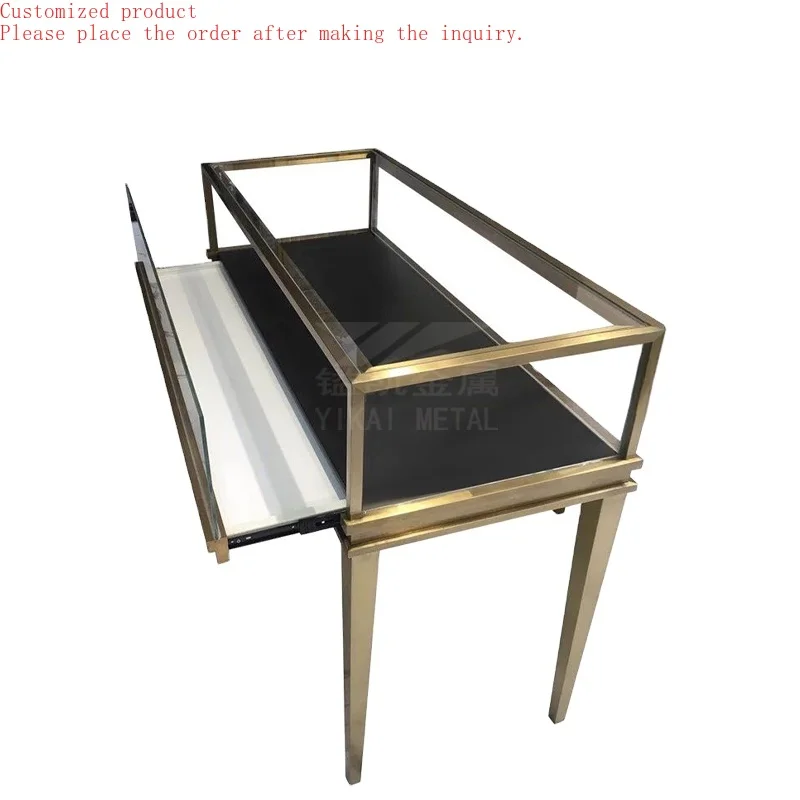 

Custom.Light Luxury Led Lighting Jewelry Shop Display Cabinet Modern Jewelry Showcase Display Cabinet for Shopping Mall
