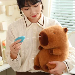 Kawaii Capybara Plush Simulation Animals With Stretchable Nasal Mucus Cute Capibara Fluffty Soft Stuffed Plush Doll Kid Gift