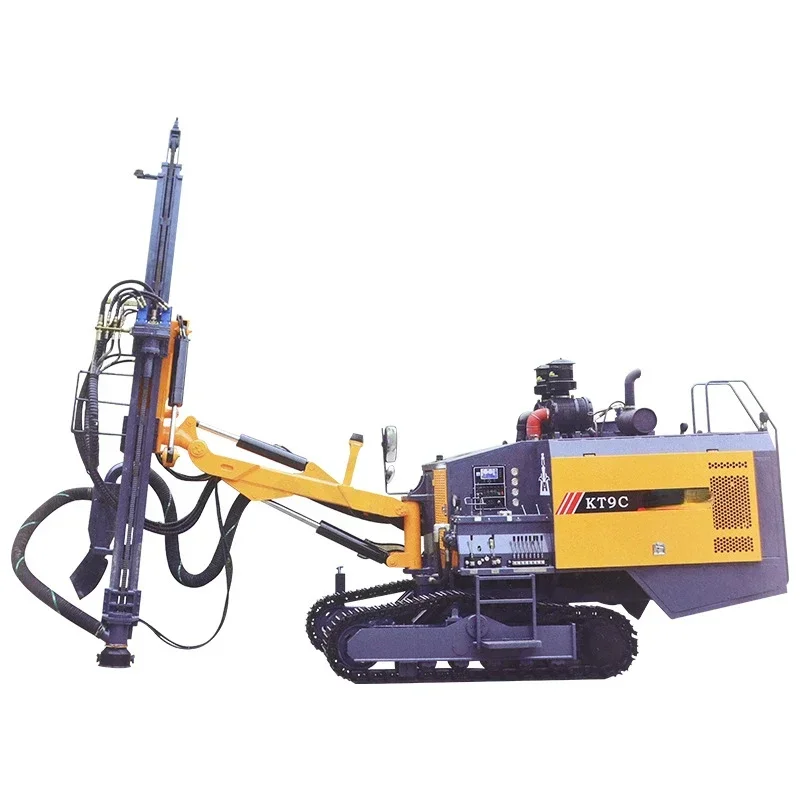 High efficiency dust collection system of KT9C integrated drilling rig for impact rock drilling of open-pit down hole drilling