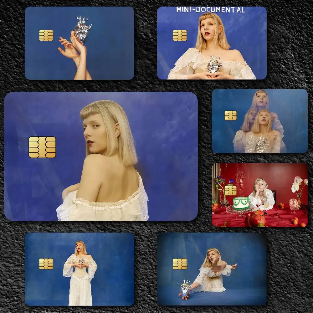 Singer A-Aurora what happened to heart Waterproof Film Skin Card Stickers Cover Credit 4PCS Debit Front Decoration Bank Bus Pass
