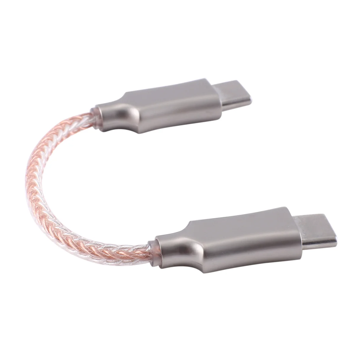 แบบพกพาถอดรหัส AMP OTG สาย Type-C ถึง Type-C สายบันทึก 8-Core สายสัญญาณเสียงสําหรับหูฟัง HiFi OTG อะแดปเตอร์