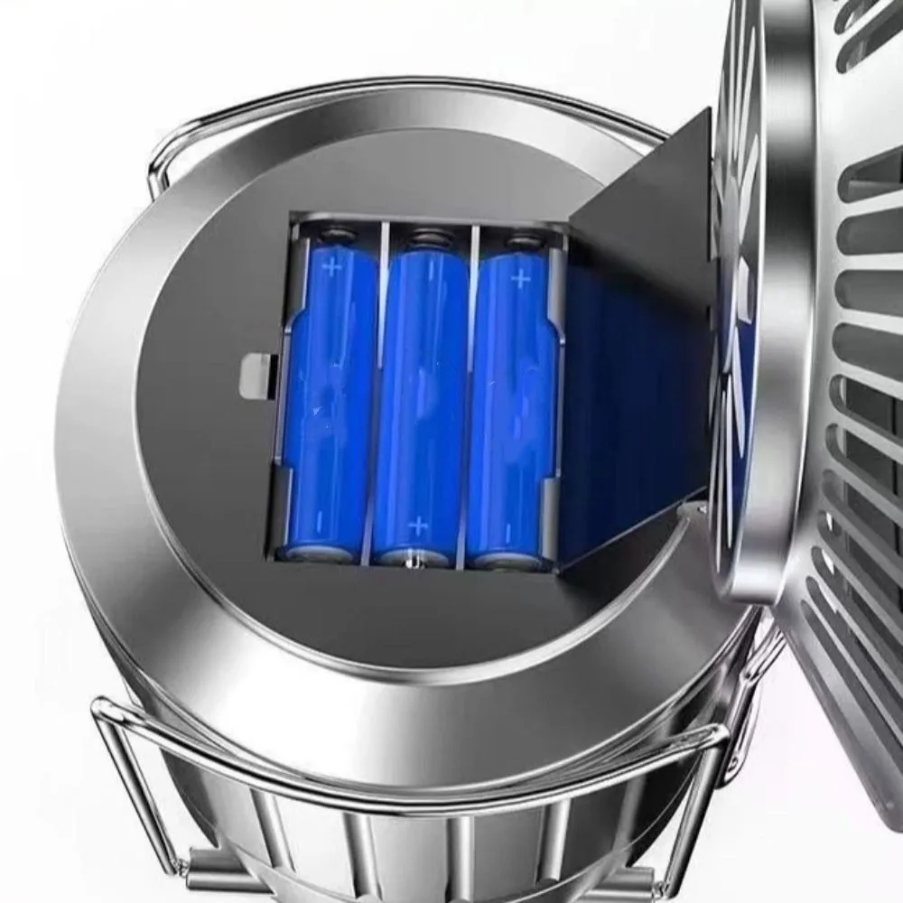 فانوس تخييم عملي يعمل بالطاقة الشمسية يعمل بالطاقة الشمسية، شحن USB، مروحة كهربائية محمولة قابلة للتمدد، 5 وات، مروحة LED محمولة للمشي لمسافات طويلة #5