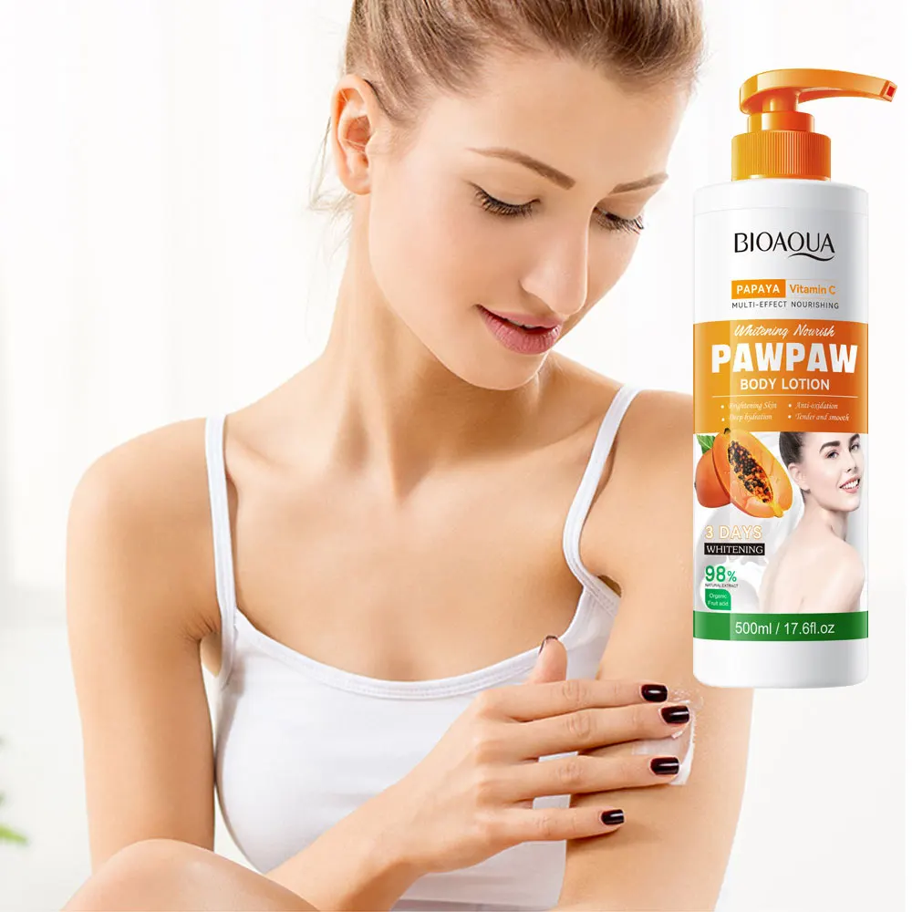 500 мл лосьон для тела с папайей, увлажняет эссенцию для массажа кожи тела, создает гладкую и улучшающую шероховатость кожи.