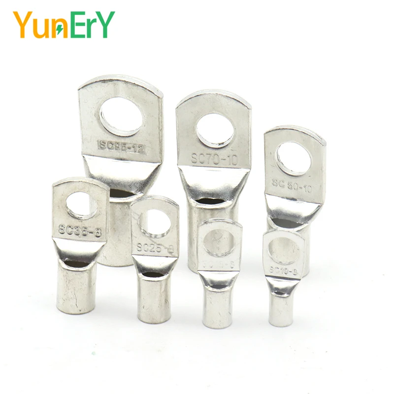 

10/25/50PCS SC Type Wire Nose Terminal SC1.5 SC2.5 SC4 SC6 SC8 SC10 SC16 SC25 SC35 1.5-35 m㎡ Crimp Terminal Cable Connector