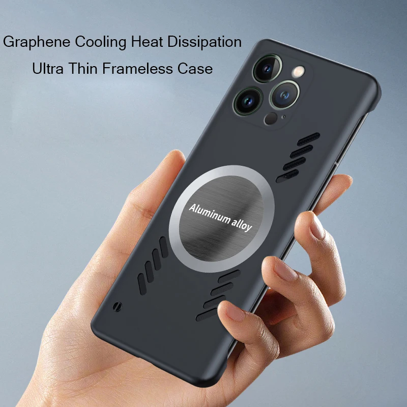 Cooling Heat Dissipation Case for iphone 14 13 12 11 Pro Max XR X XS Max 7 8 Plus Case Frameless Graphene Heat Dissipation Cover