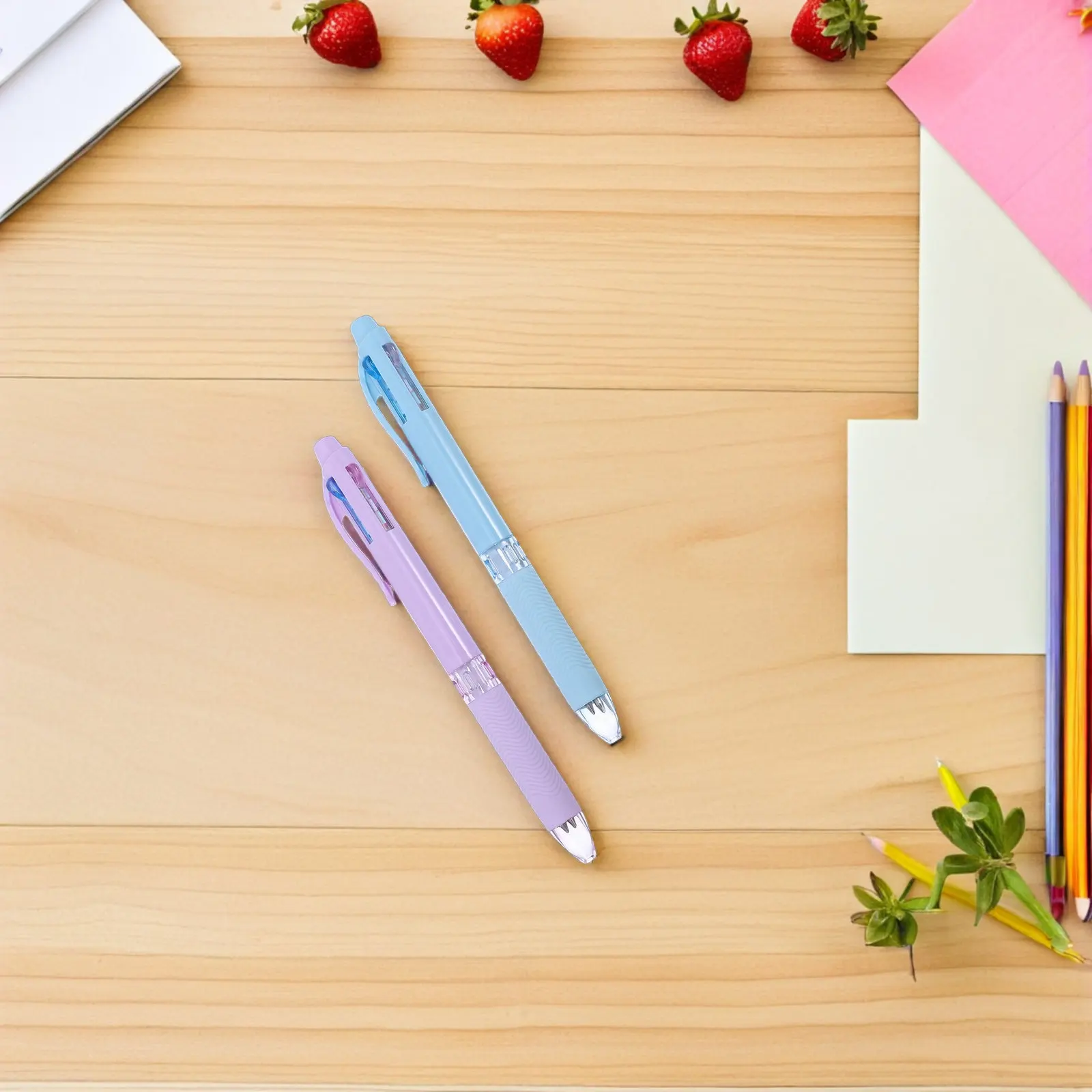 

8pcs Multicolor Ballpoint Pens Retractable Multi Ink Pen Set For Office School Supply Adult Coloring Novelty Pens Writing