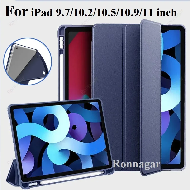 For iPad Air 5th Generation Case Air 4th Case 10.9 Case IPad 10.2 7th 8th 9th Generation Funda iPad Pro 11 With Pen Slot