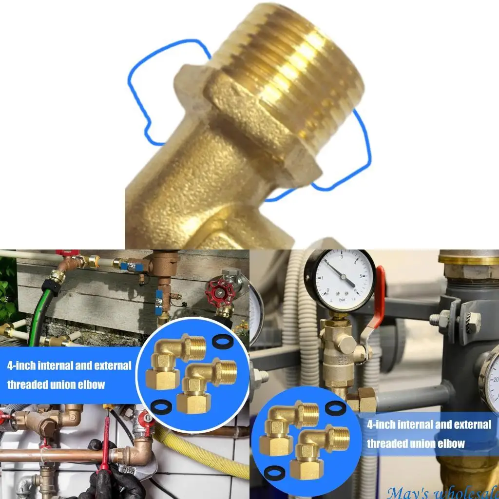 

2pcs Brass дюйма 90 градусов Ротационной локоть фитинговой фитинговой инструмент для латунной трубы для кухни для ванной