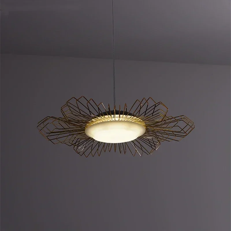 New Design Iron Flower Pendant Chandelier Lighting For Dining Table Bedroom Restaurant Kitchen Changeable Light Led Source
