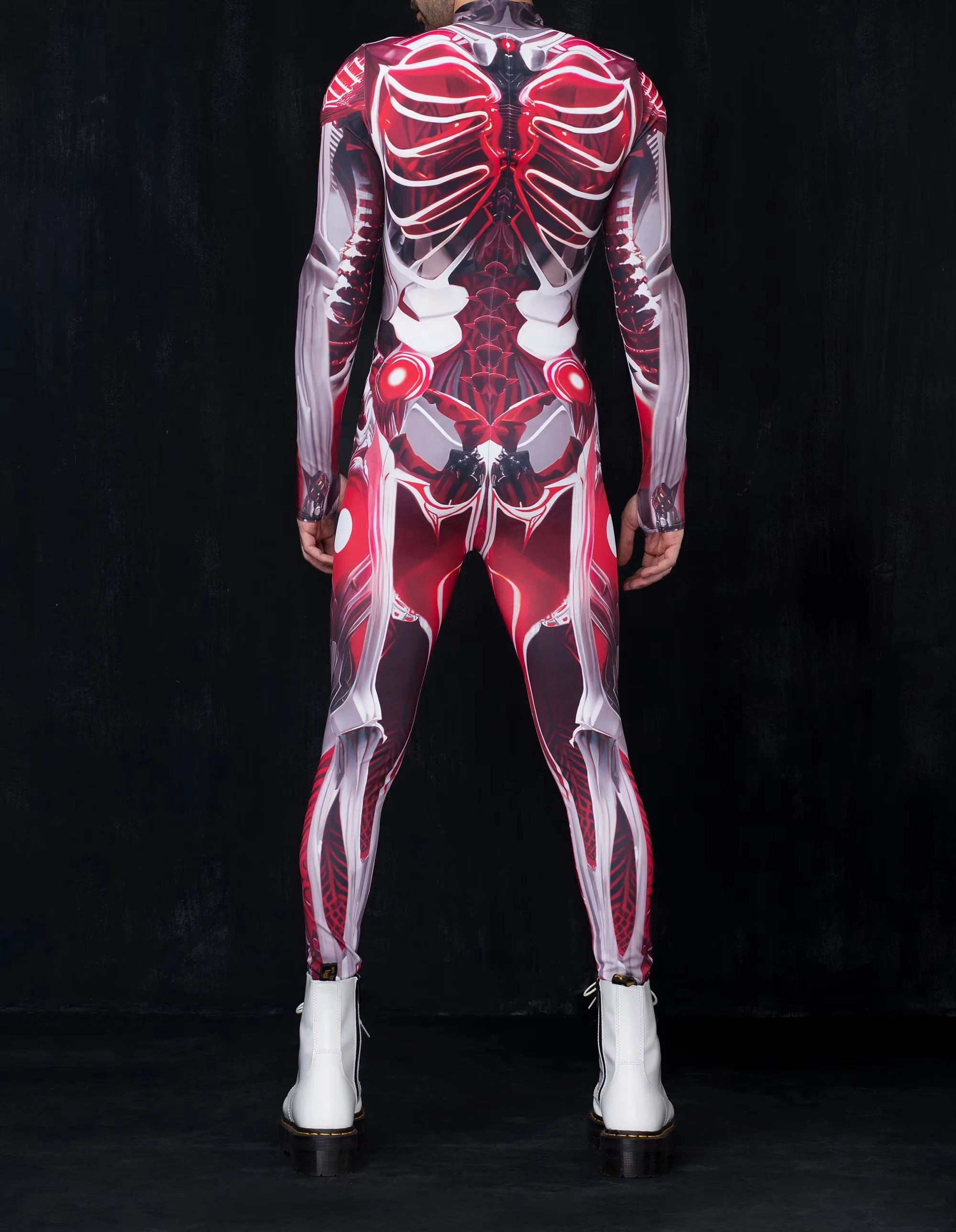 Roboter-Druck Steampunk-Rüstungsanzug Zentai Freizeitkleidung für Radfahrer Partykostüm Karnevalsanzug Aerial-Yoga-Anzug Bodysuit – Detail 6
