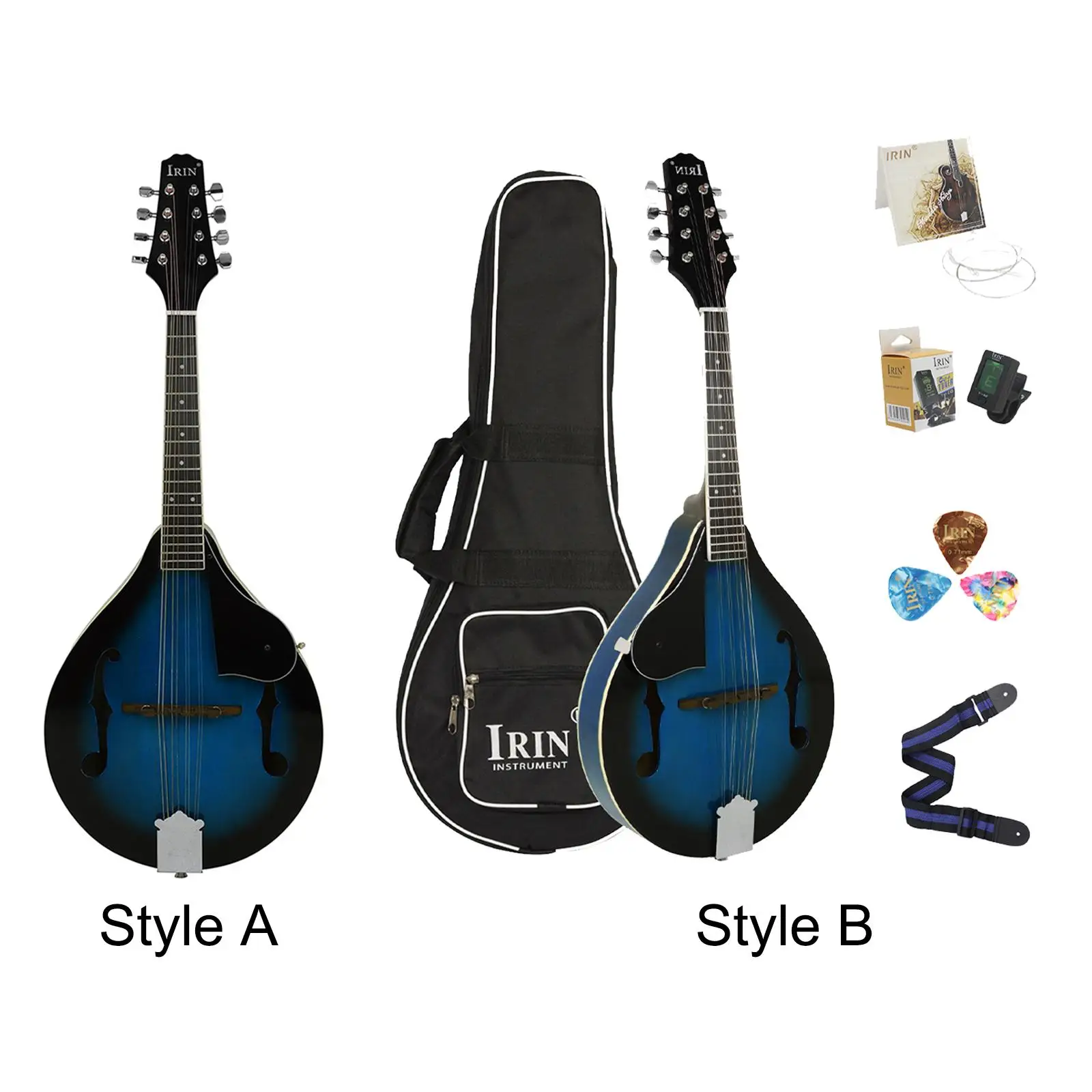 Mandolin Instrument Portable Educational Gifts Lightweight Stringed Toy Instrument for Children Kids Adults Beginner Boys Girls