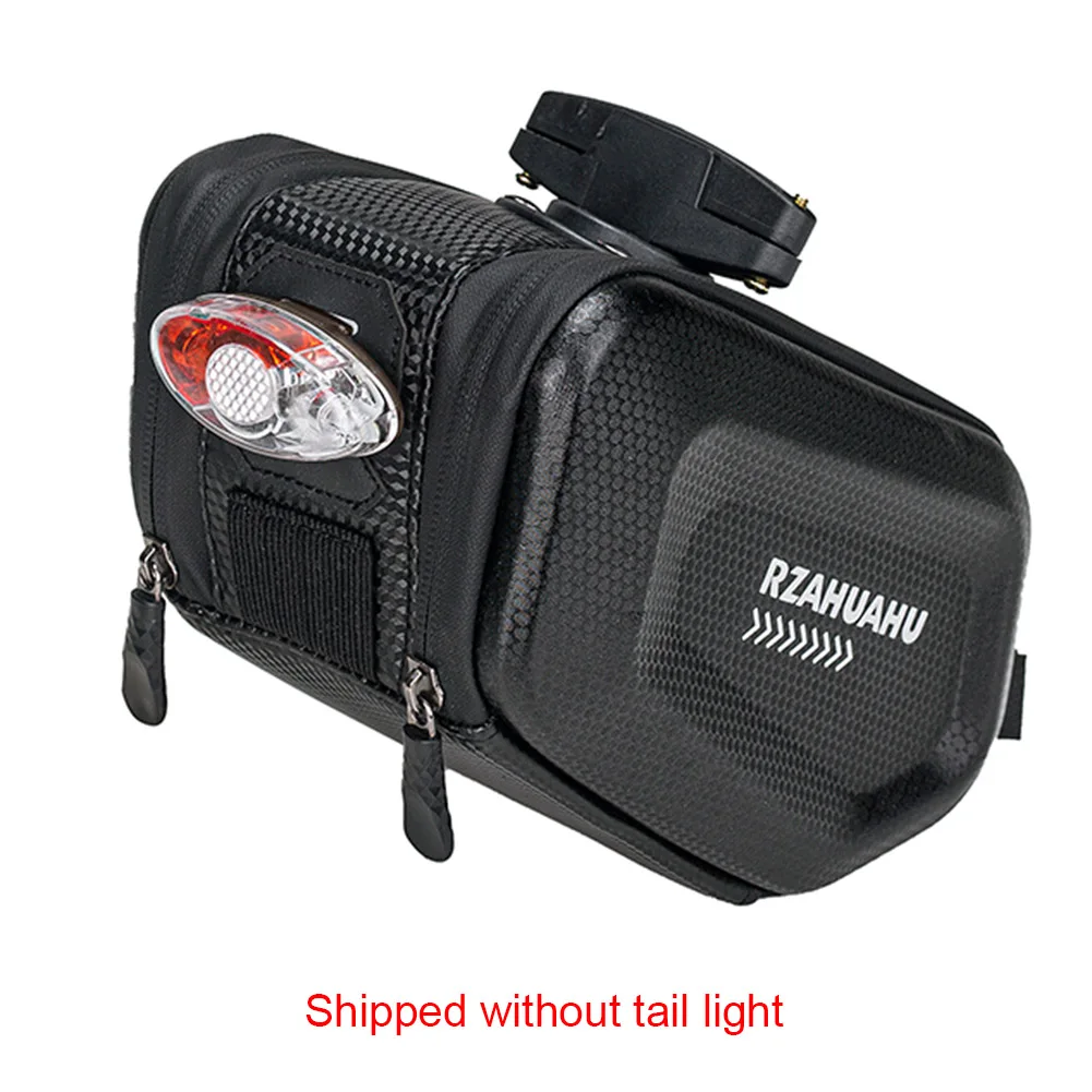 

Велосипедная сумка на седло RZAHUAHU, 2,5 л, большая вместимость, для MTB и шоссейных велосипедов, задняя сумка для инструментов, с ночной светоотражающей функцией, жесткий корпус, аксессуары для велоспорта
