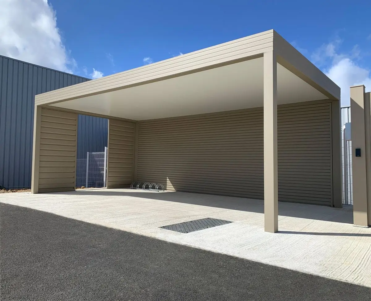 

Wall Mounted Bioclimatic Aluminum Pergola Aluminium Electric Adjustable Pergolas with LED Lights Modern Garden Terrace Canopy