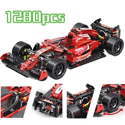 1280PCS Technical Formula Racing Car Building Blocks Red F1 Supercar City Vehicle MOC 42141 Set Bricks Toys For Children Gifts