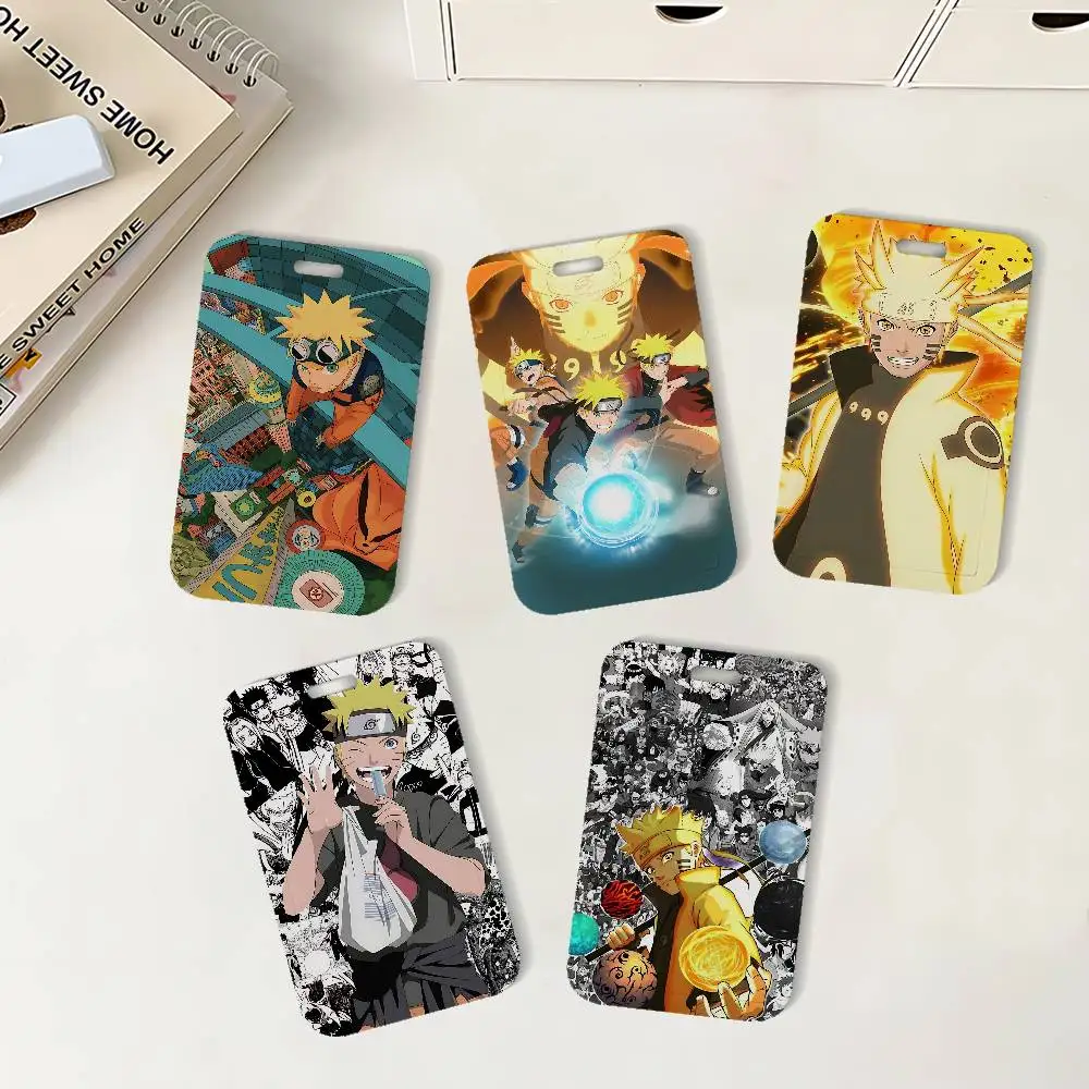 Anime Naruto Uzumaki ID Badge Holder With For Office School Name Card Credentials Case