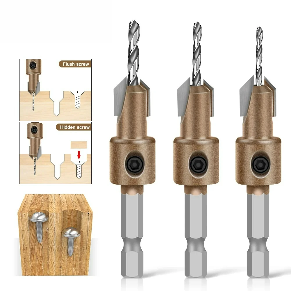 

HILIXUN For Efficient Screw Installation 10mm Alloy Countersink Drill Bit 8mm Alloy Drill Bit Efficient Fastening Tool