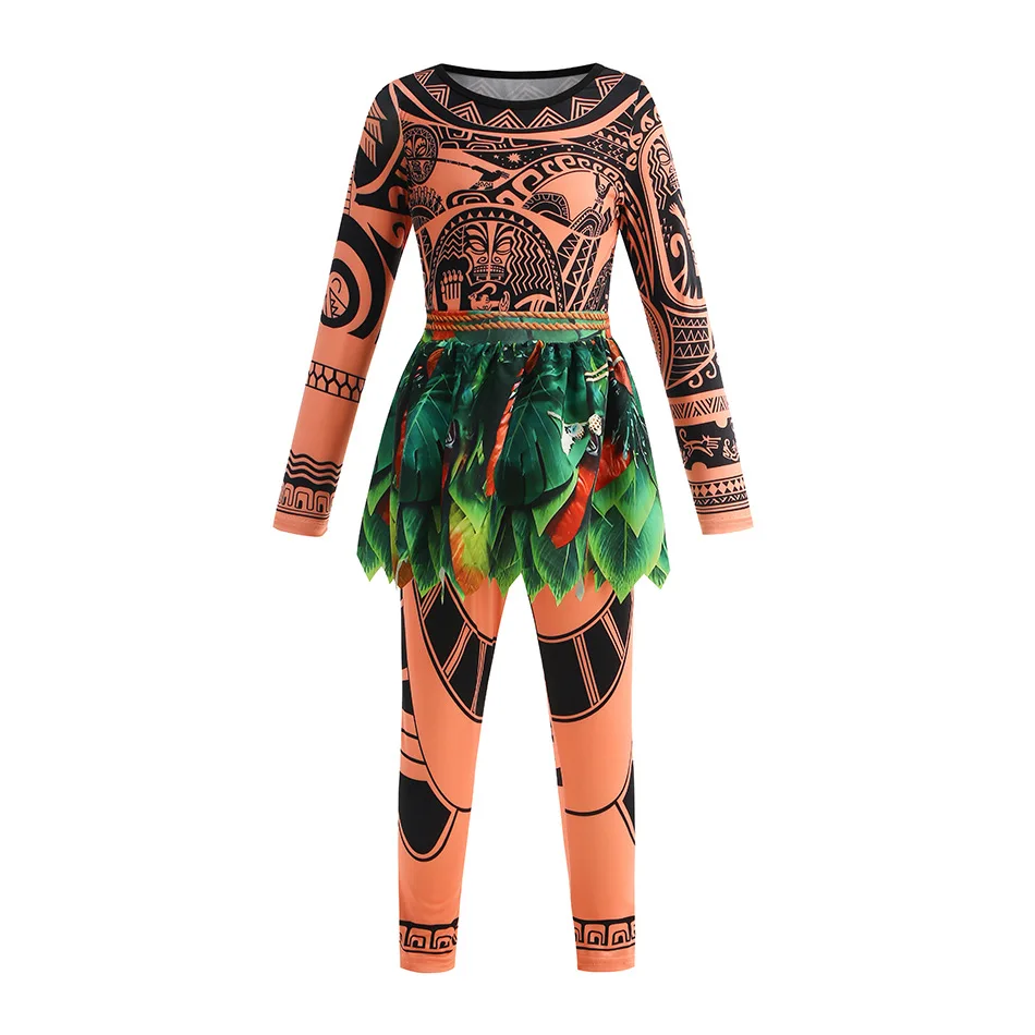 

Moana 2 Movie Maui Cosplay Little Boys Girls Vaiana Dress Up Outfits New Year Kids Role Playing Clothes Purim Costume Sets