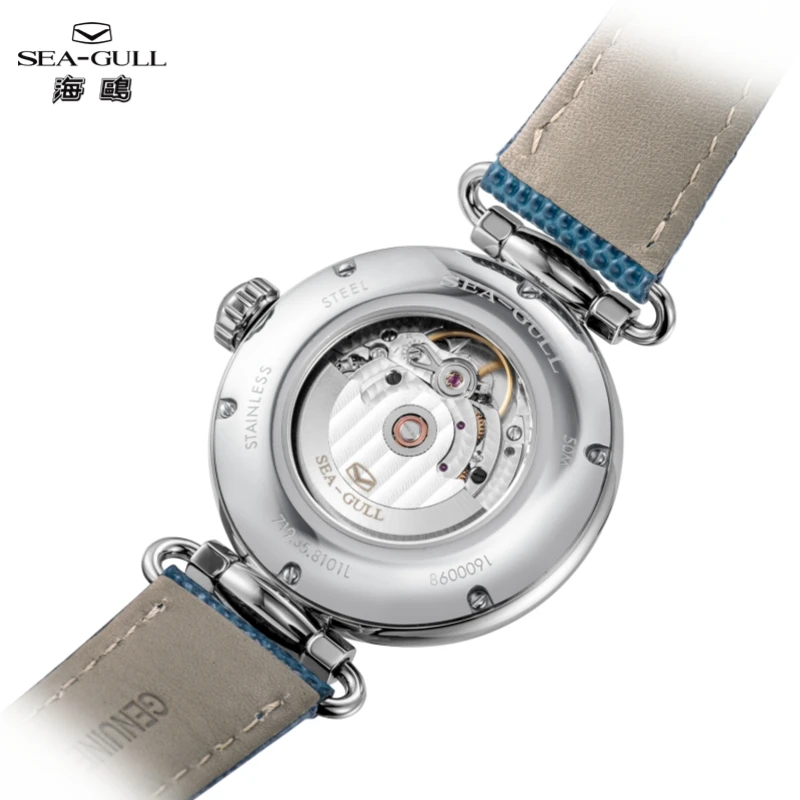 Seagull 38mm Ladies' Mechanical Watch 316L Stainless Steel Automatic Watches 50M Waterproof Mother-of-pearl Watch For Women 8101