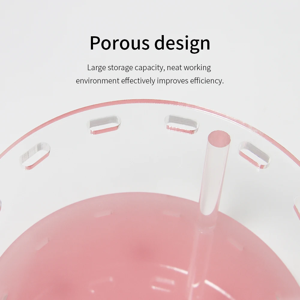 Acrílico Pestana Pinça Rack De Armazenamento, Lash Pinças Extensão, Prateleira Hold, 360 ° Rotação, 12 Buracos