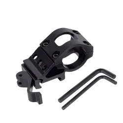 30mm 45 Degree Offset Flashlight Scope Mount Ring Holder For 20mm Picatinny Rail Quick Release Button Hunting Airsoft