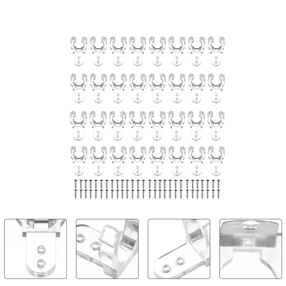 200Pcs LED Rope Light Clips Plastic Mounting Clips for Outdoor Wedding Patio Deck Stairs Fence Christmas Tree Light String
