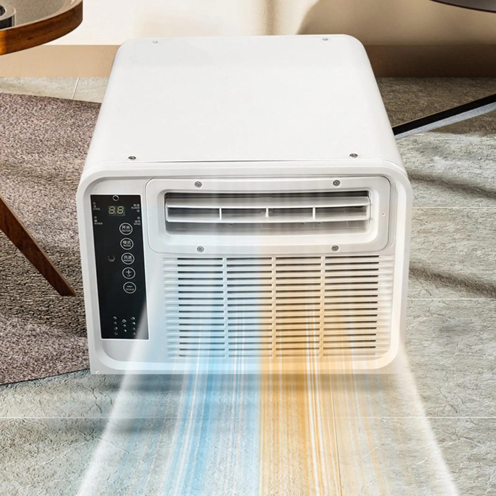 Aire acondicionado móvil, aire acondicionado electrónico compacto de escritorio para habitación de mascotas, enchufe europeo de 220V, aparato de calefacción de refrigeración para habitaciones pequeñas