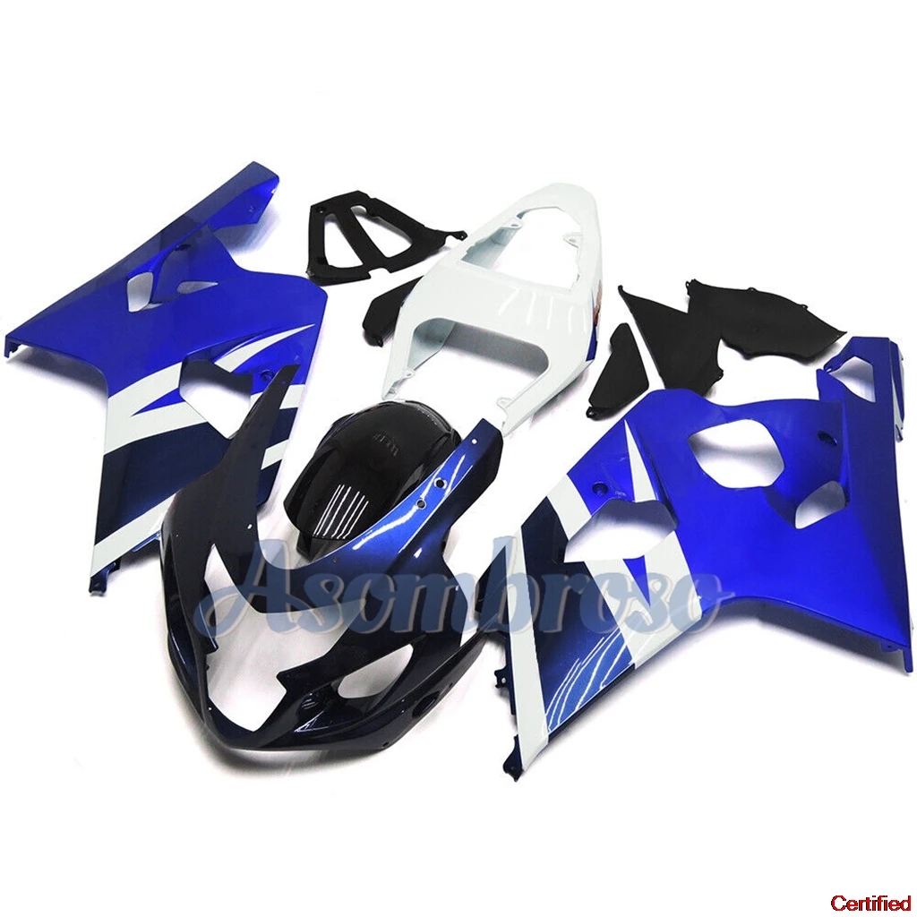 Installing an fairing kit for GSXR600 750 2004 2005 GSXR750 04 05 K4 GSXR 600 blue-white motorcycle body