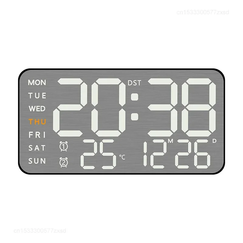 Hanging Living Room Temperature/humidity Meter Multifunctional Table Alarm Clock Electronic LED Display Time 12/24H Home Decor image 6