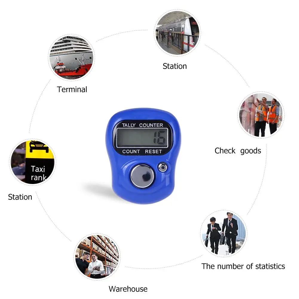 LCD Digital Display Counter Ring 0-9999 Count Multipurpose Buddha Beads Counter Lightweight Accessories for Chant Sutra