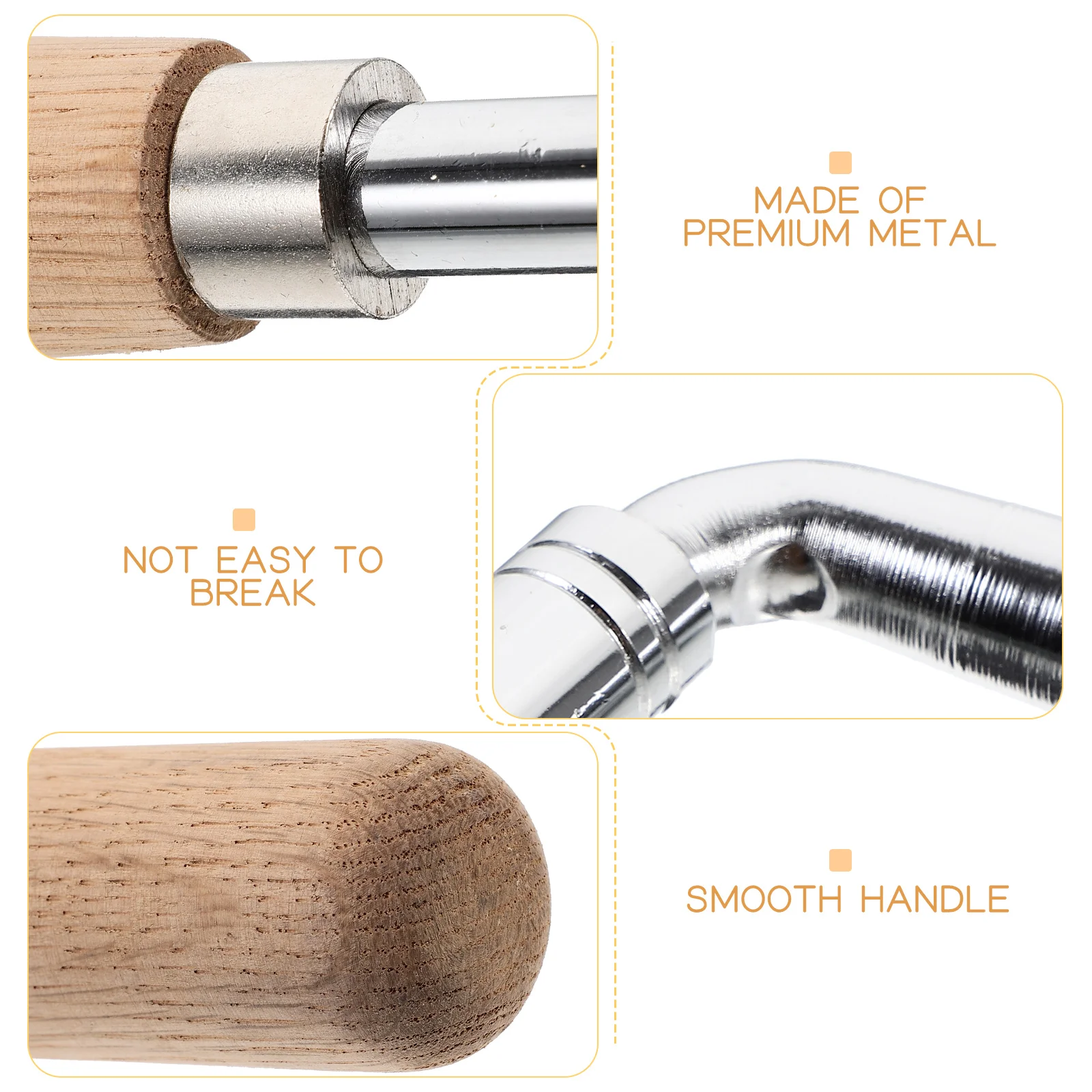 

Piano Tuning Spanner Tool Premium Metal Smooth Handle For Stringed Instruments High Efficient Tone Adjustment Accessory