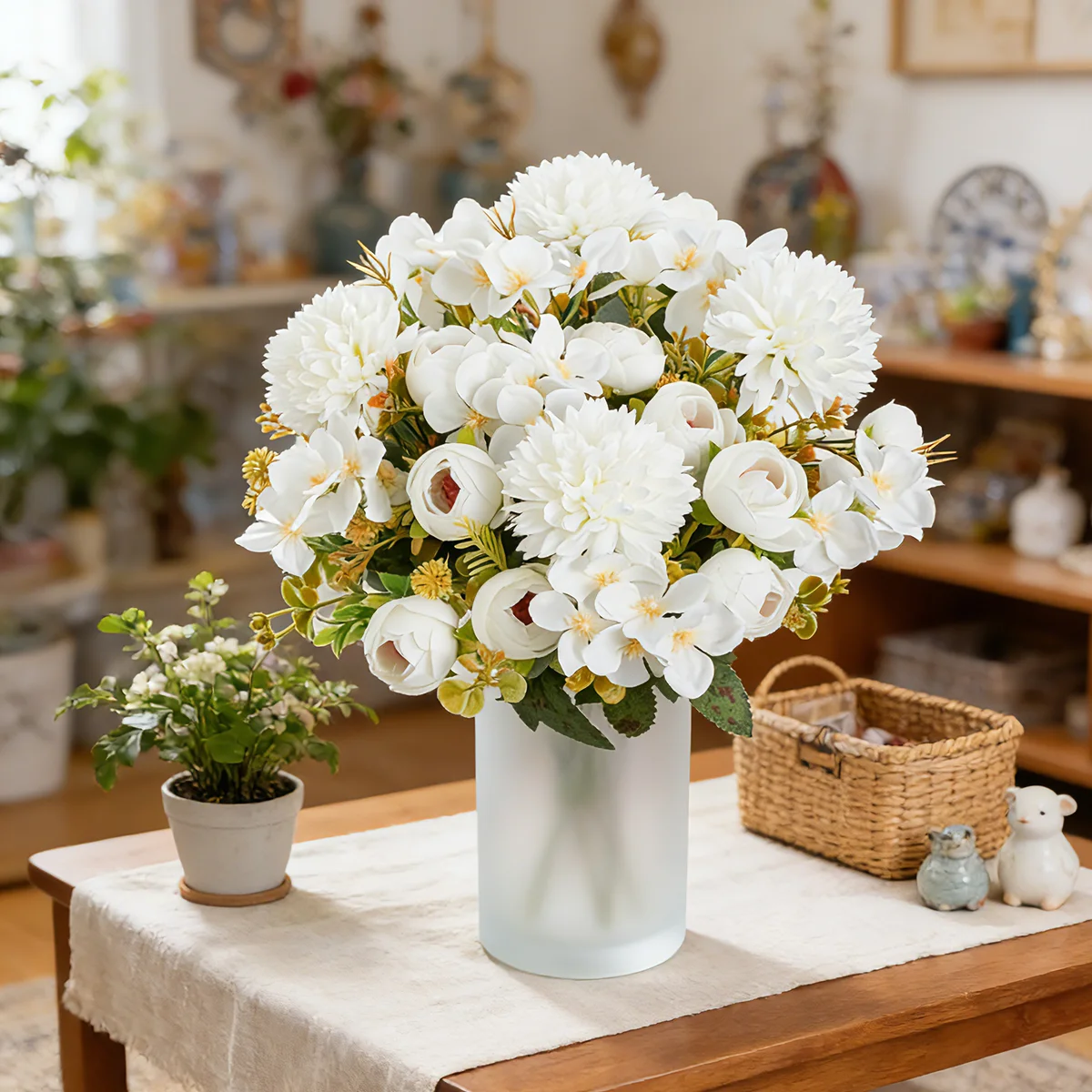 Simulated silk chrysanthemums, spring home and outdoor garden decoration, Valentine's Day, wedding season, Mother's Day