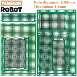 Double Side PCB 2.54mm FR-4 7x9 6x8 5x7 4x6 3x7 2x8 12x8cm 9x15cm Diy Universal Printed Circuit PCB Board Protoboard 6*8 5*7