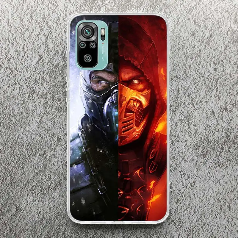 Mortal Kombat Print Soft Case for Xiaomi Redmi Note 12S 11S 12 11T 10S Phone Shell 9S 8T 11 10 9 8 11E Pro Plus 7 Cover