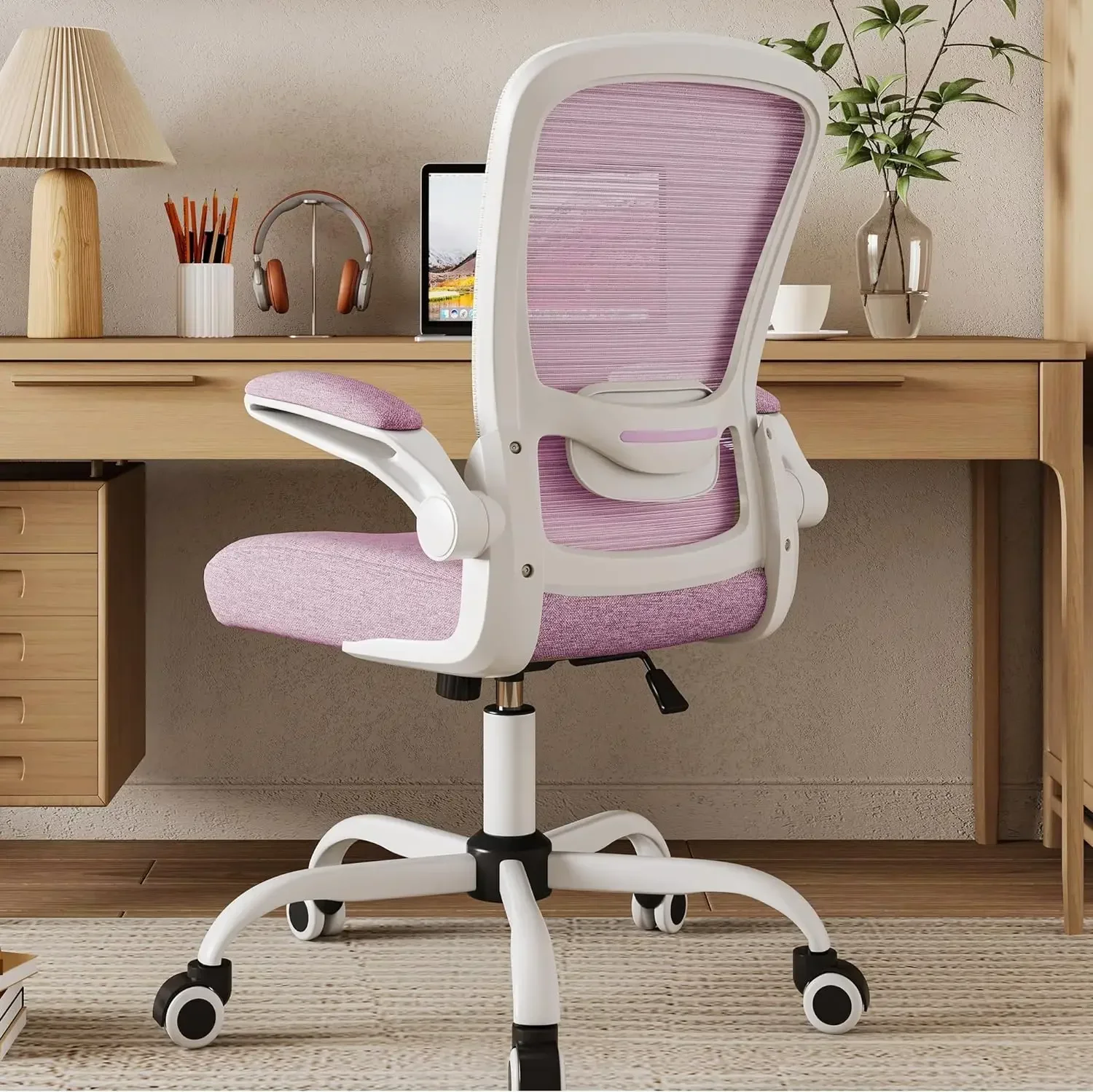 

v Home Office Chair, High Back Desk Chair, Ergonomic Mesh Computer Chair with Adjustable Lumbar Support and Thickened