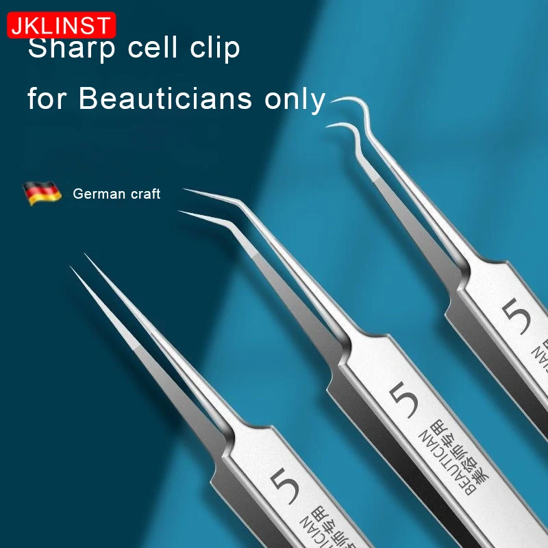 

Tweezers German Cell Pimples Blackhead Clip, Medical beauty antibacterial clip for Beauty Salon, Artifact Acne Needle Tool