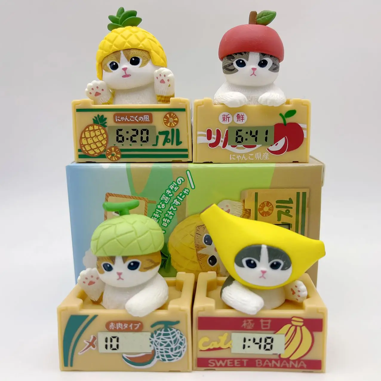 Mofusand gato Cos frutas caja ciega plátano piña personaje figuras juguete adornos muñecas Fans niños regalos lindos juguetes