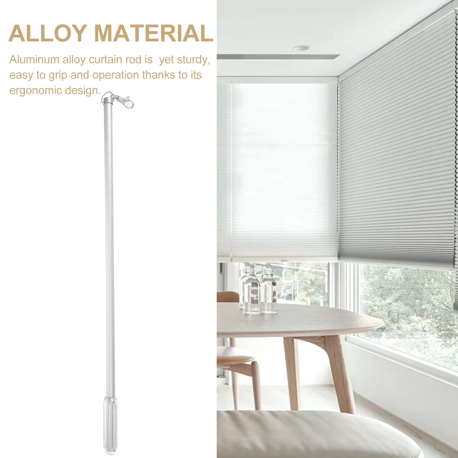 50cm Curtain Track Roman Rod Aluminum Alloy Manual Push And Pull Small Lever Hand Serviceable Long Tension Rods For Windows