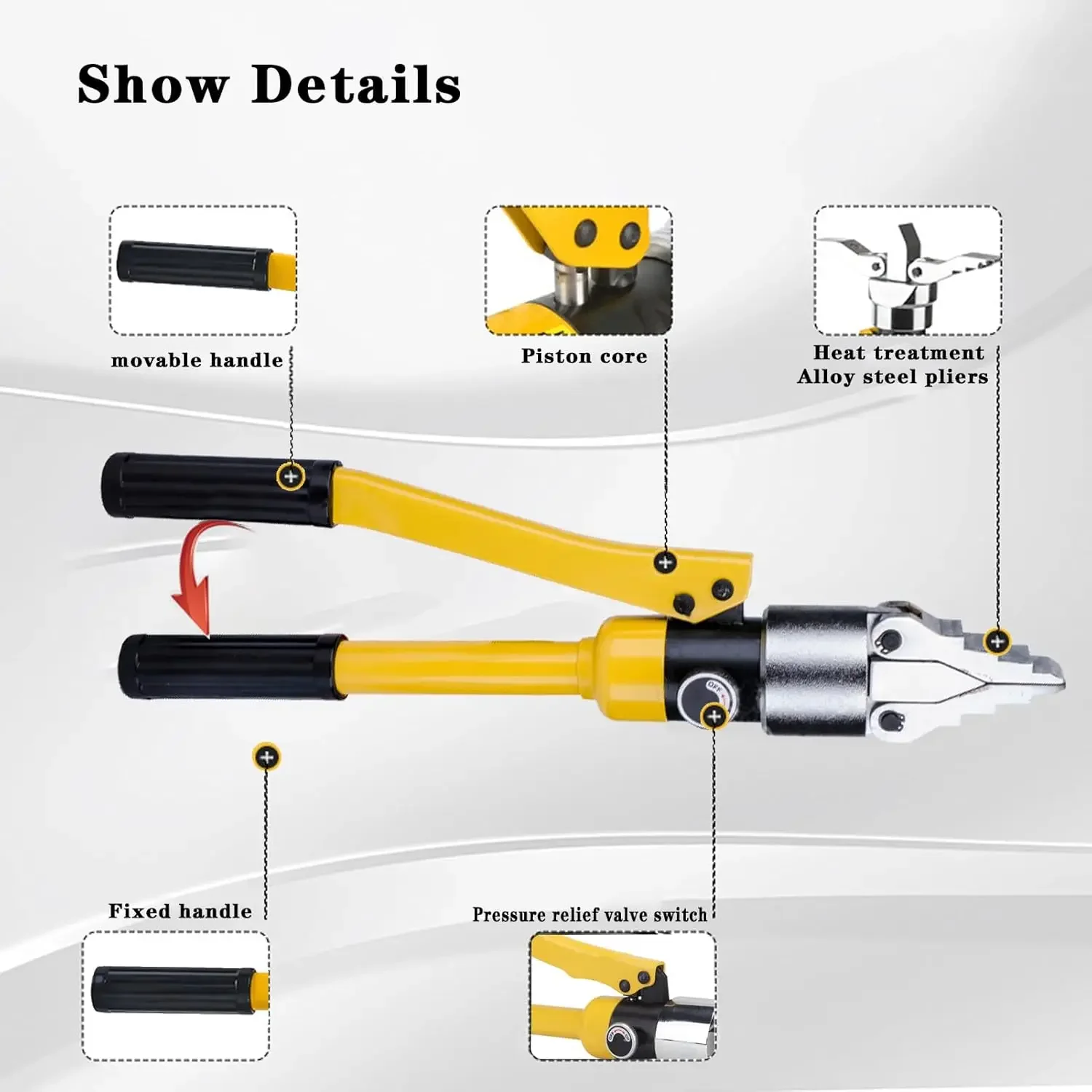 YQ-30 Integral Hydraulic Flange Spreader Tool 8T Portable Wedge Expander Splitter Manual Alloy Steel Stretching Pliers Spread