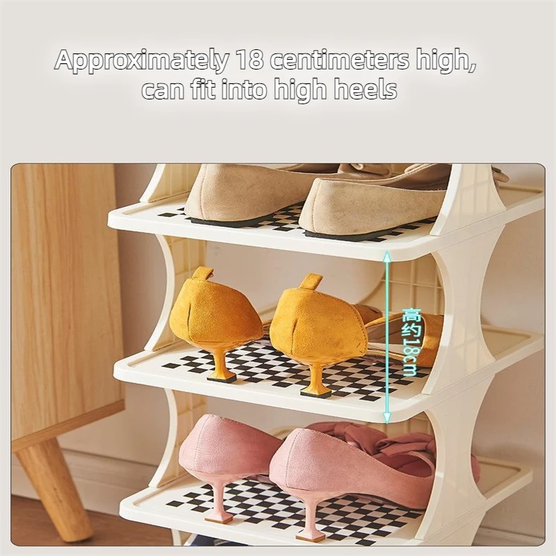 Stackable Shoe Rack Multi-layer Storage Shoes Shelf Box Plastic Space Saving Cabinet Shoes Organizer for Home Entry